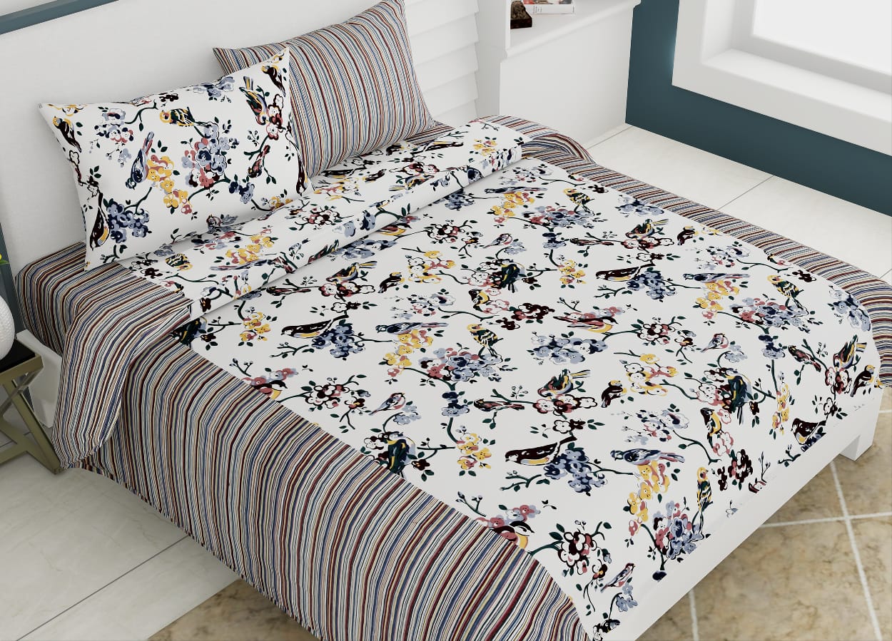 Queen Size ( 90"x108" ) Bedsheet With 2 Pillow Covers - JBNBQ5