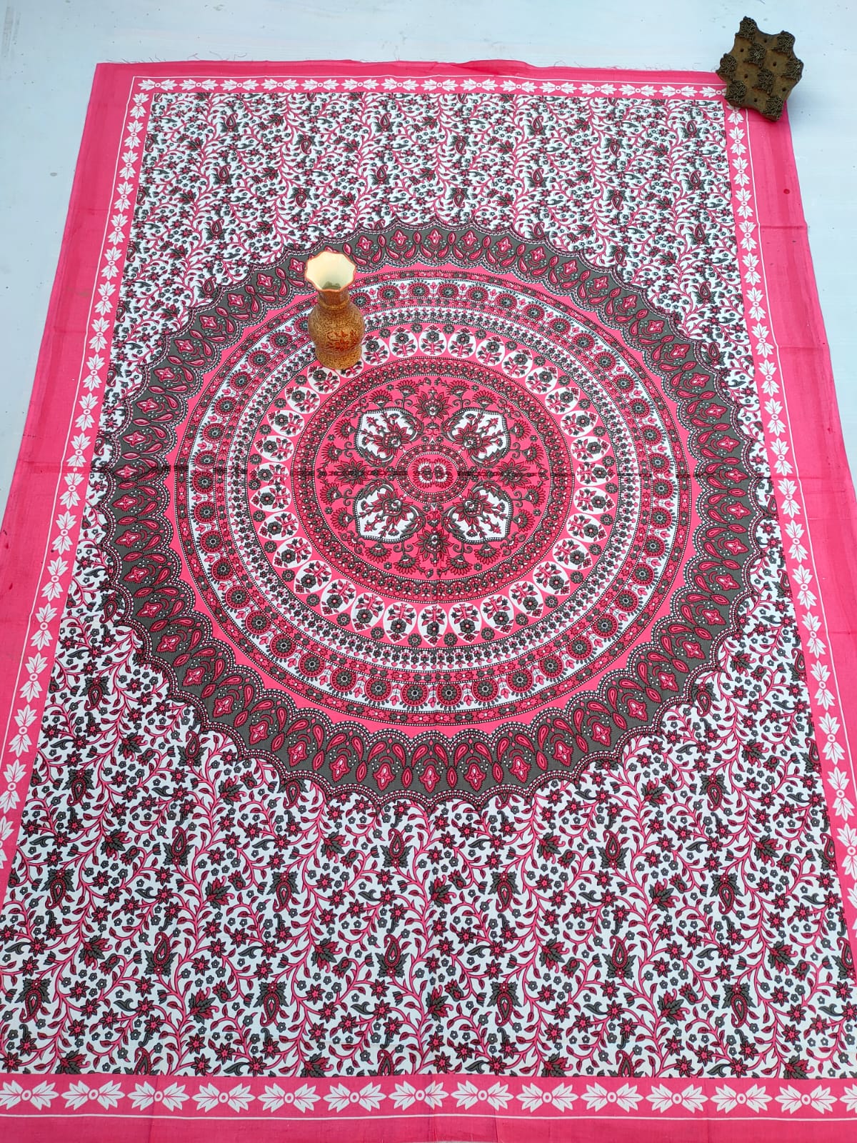 Sanganeri 64"x90" Single Bedsheet Without Pillow Covers - JBNBSWP34