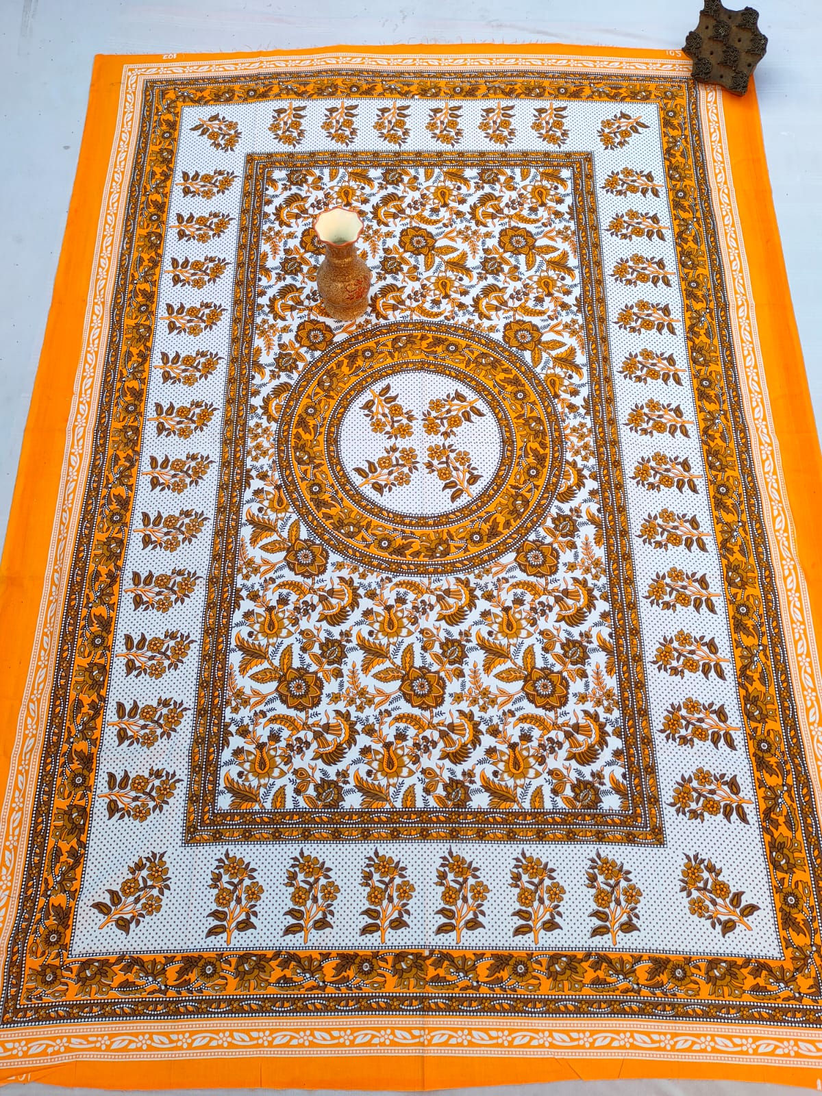 Sanganeri 64"x90" Single Bedsheet Without Pillow Covers - JBNBSWP24