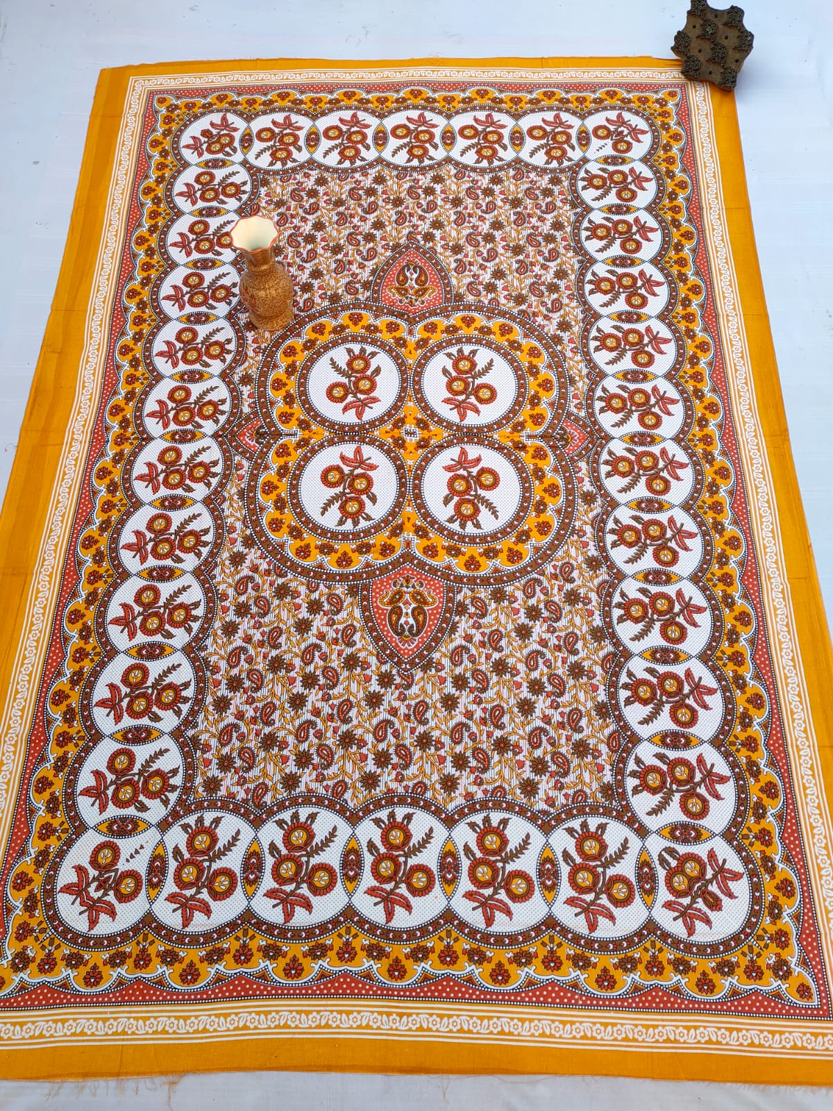 Sanganeri 64"x90" Single Bedsheet Without Pillow Covers - JBNBSWP45