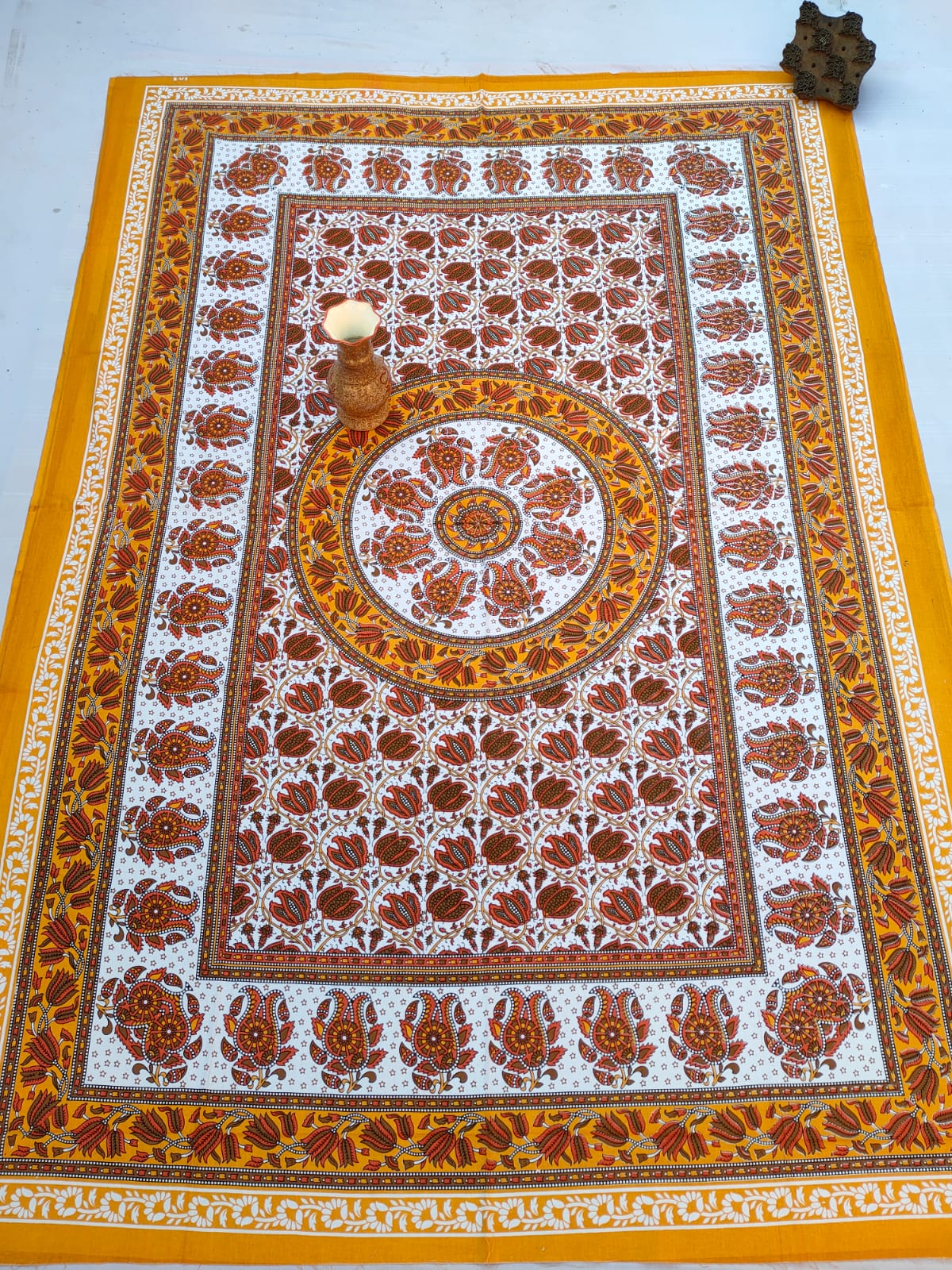 Sanganeri 64"x90" Single Bedsheet Without Pillow Covers - JBNBSWP27