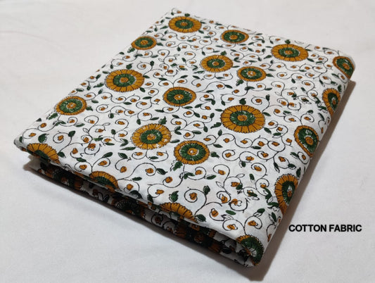 Pure Cotton Hand Block Printed Fabric - JBRBK18