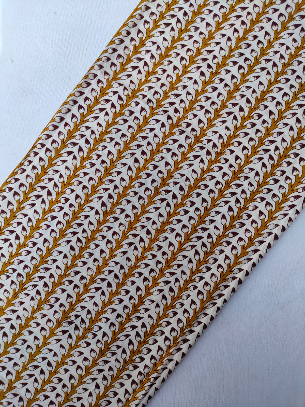 Jaipuri Hand Block Printed Pure Cotton Fabric In Running Length - JBRS549
