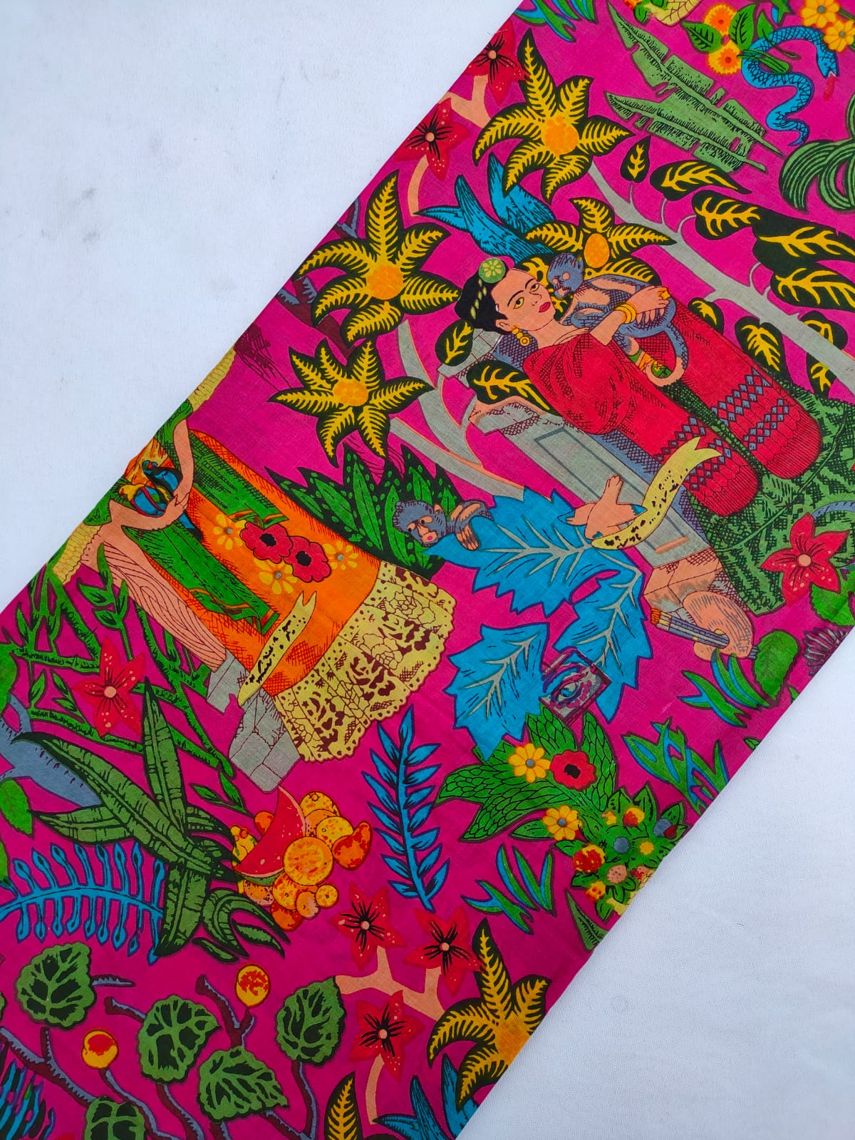 Jaipuri Hand Block Printed Pure Cotton Fabric In Running Length - JBRS486