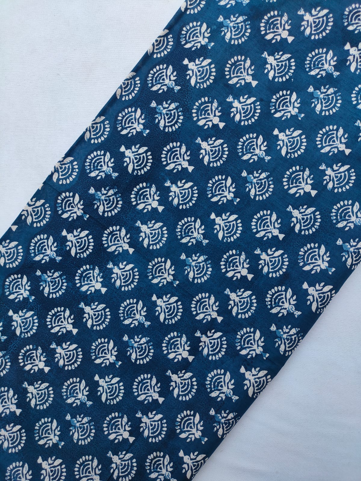 Jaipuri Hand Block Printed Pure Cotton Fabric In Running Length - JBRS498