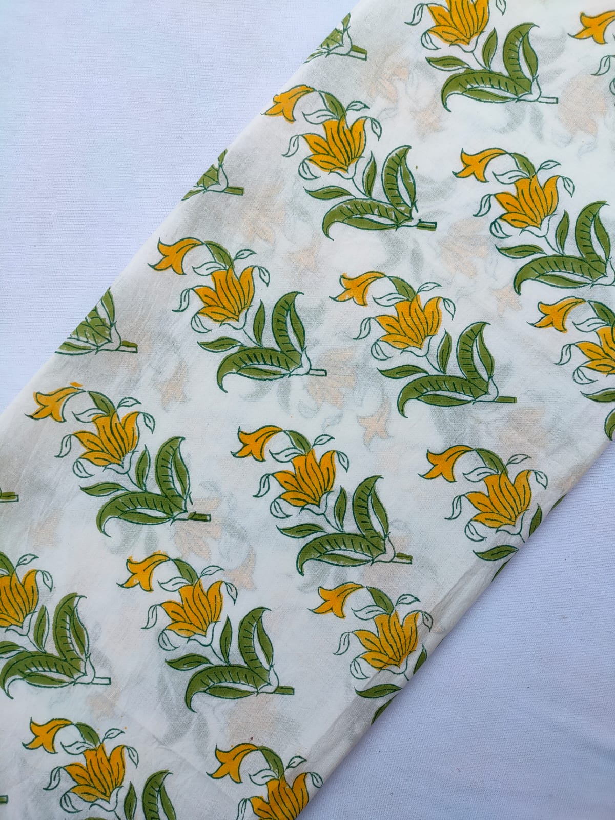 Jaipuri Hand Block Printed Pure Cotton Fabric In Running Length - JBRS511