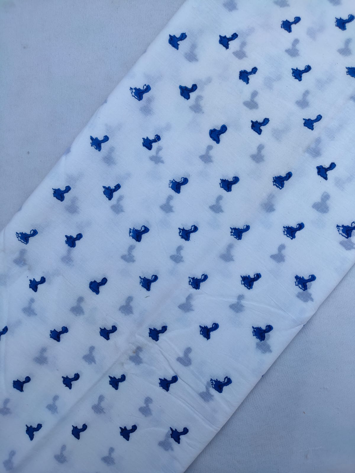 Jaipuri Hand Block Printed Pure Cotton Fabric In Running Length - JBRS517
