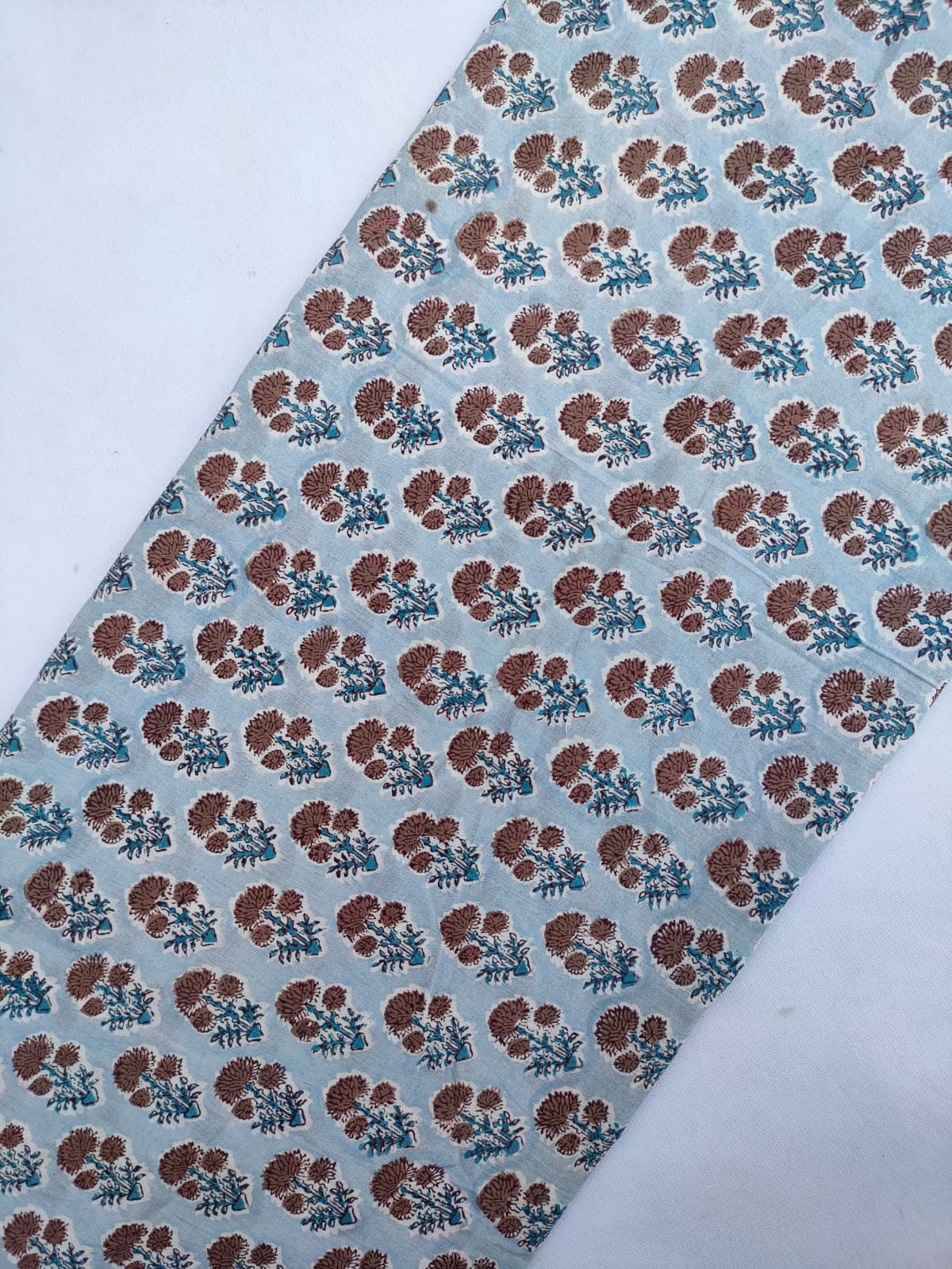 Jaipuri Hand Block Printed Pure Cotton Fabric In Running Length - JBRS524