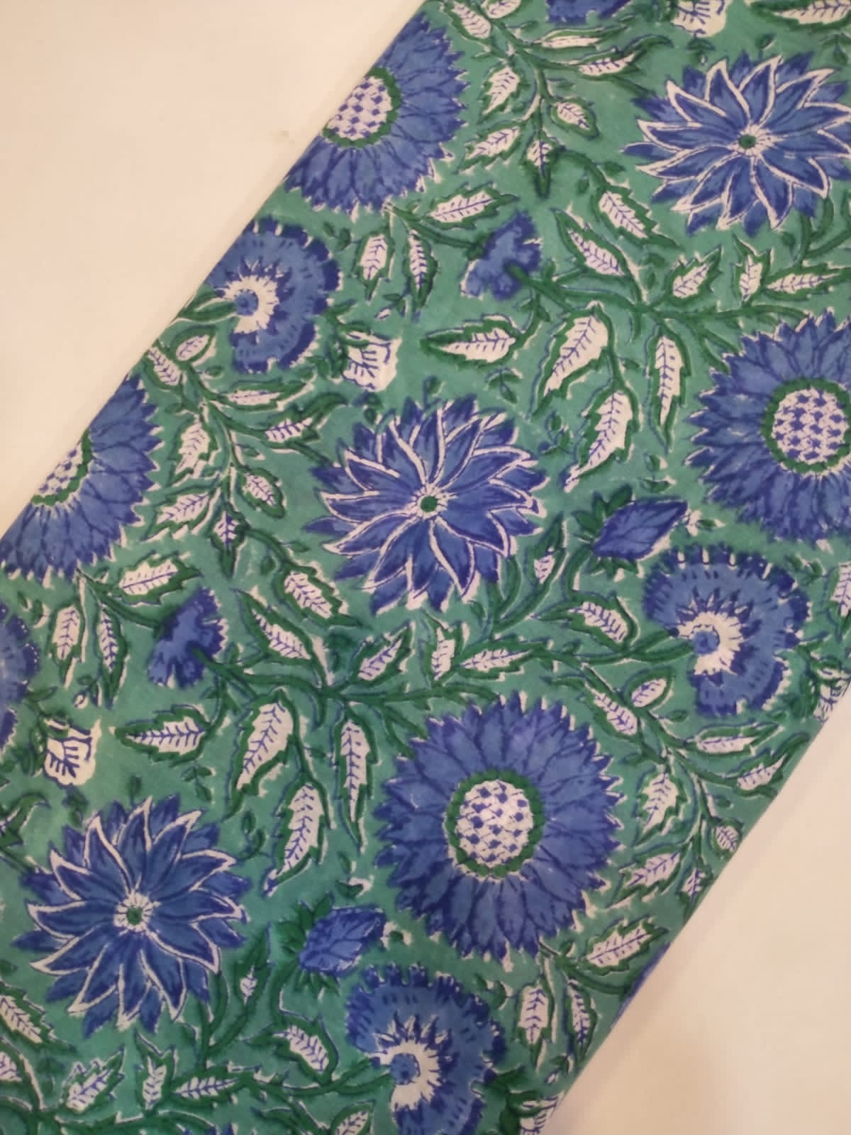 Pure Cotton Hand Block Printed Fabric In Running Length - JBRH59