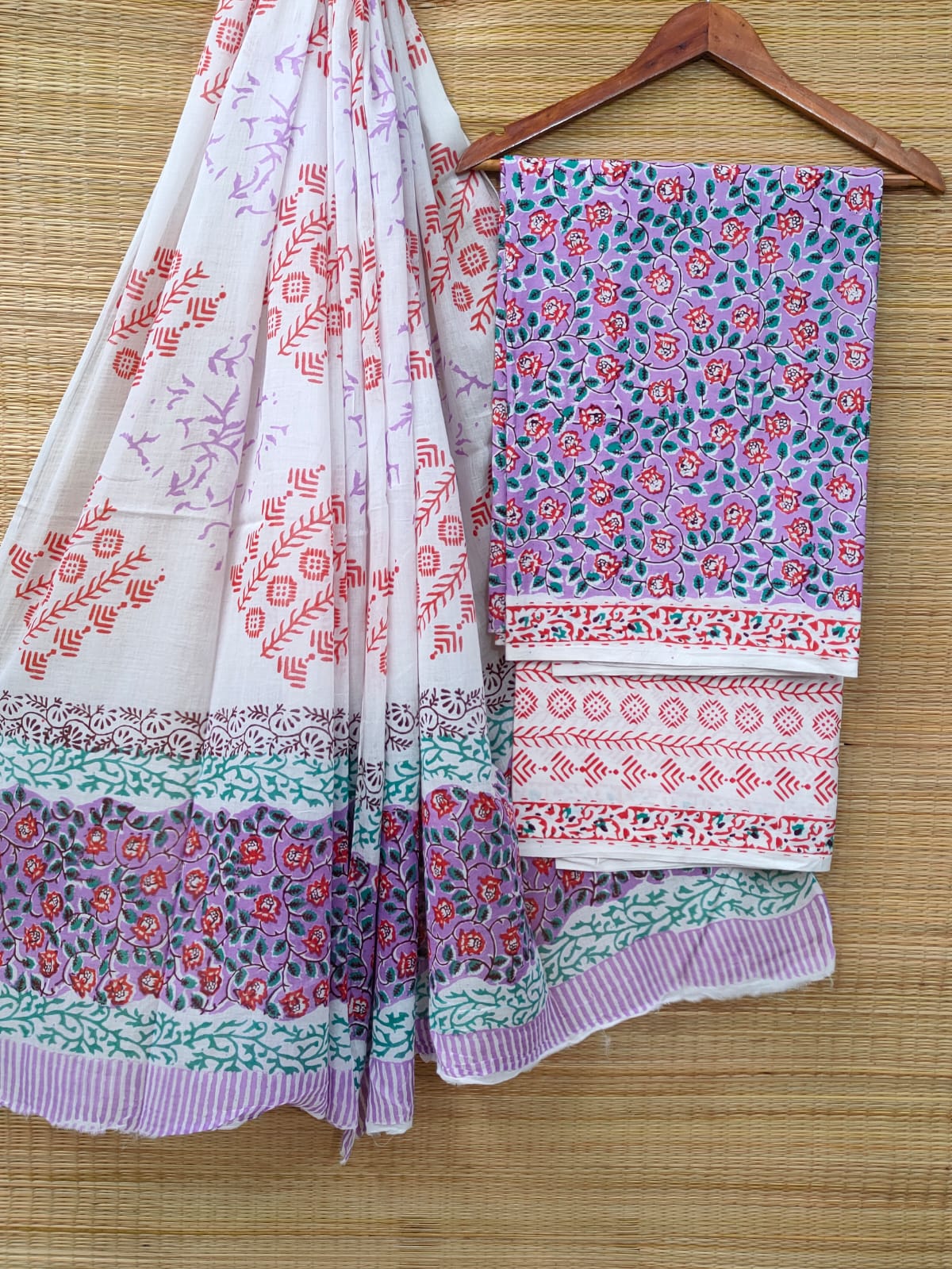 Cotton Salwar Suit set with cotton dupatta