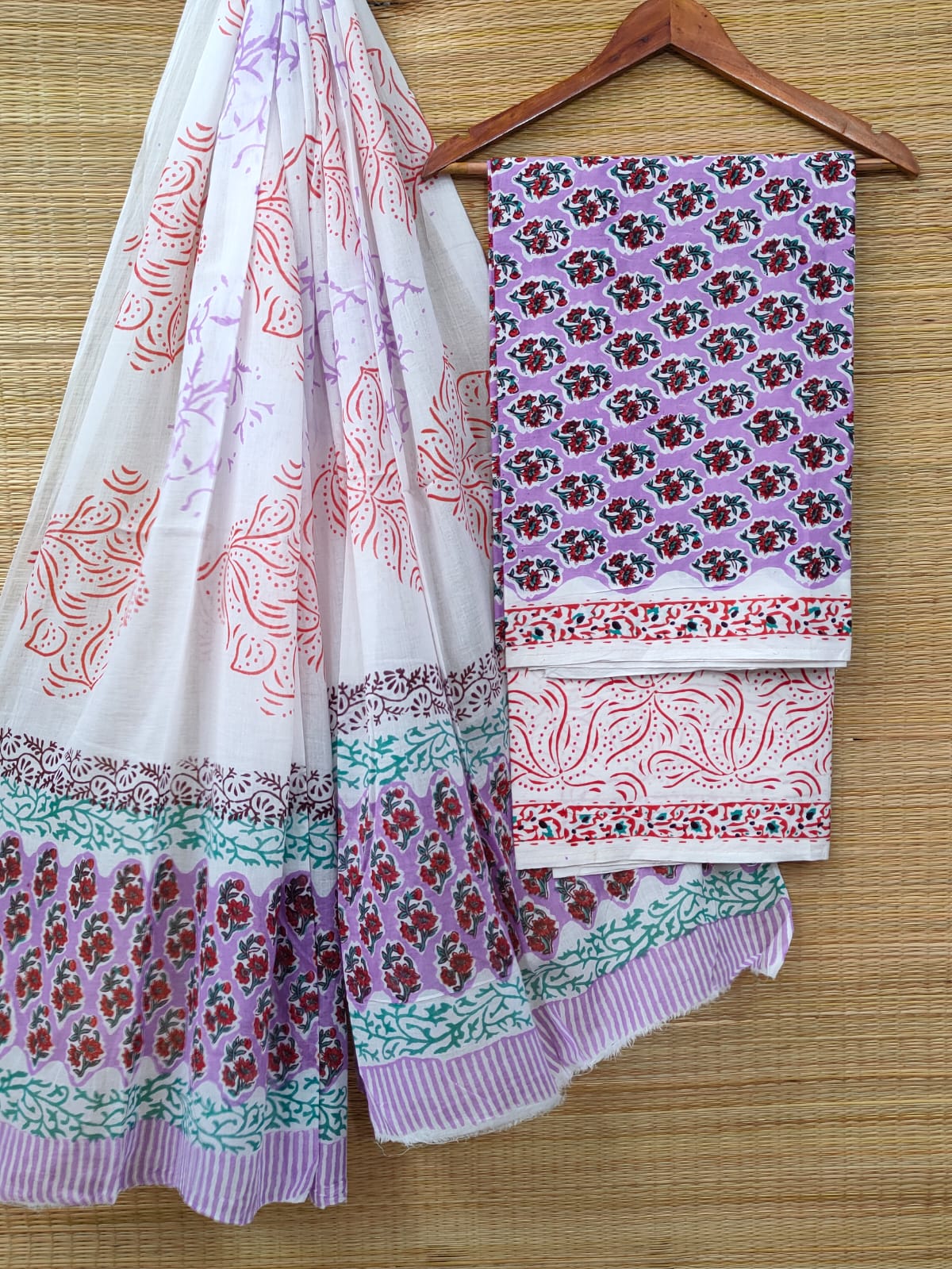 Cotton Salwar Suit set with cotton dupatta