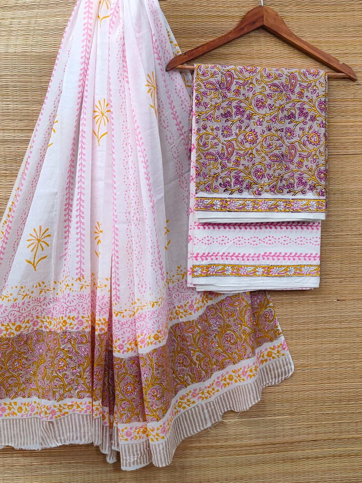 Cotton Salwar Suit set with cotton dupatta
