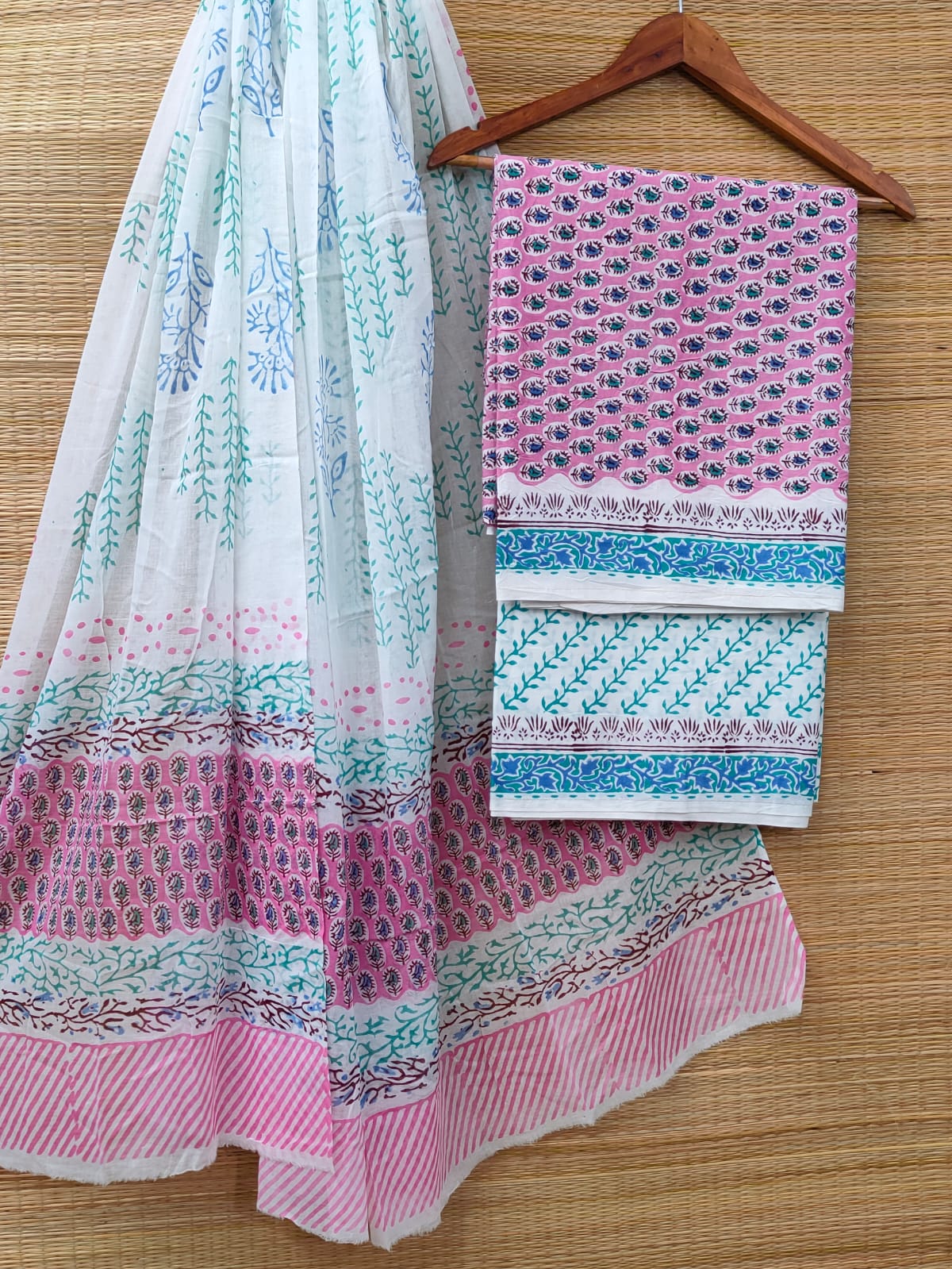 Cotton Salwar Suit set with cotton dupatta