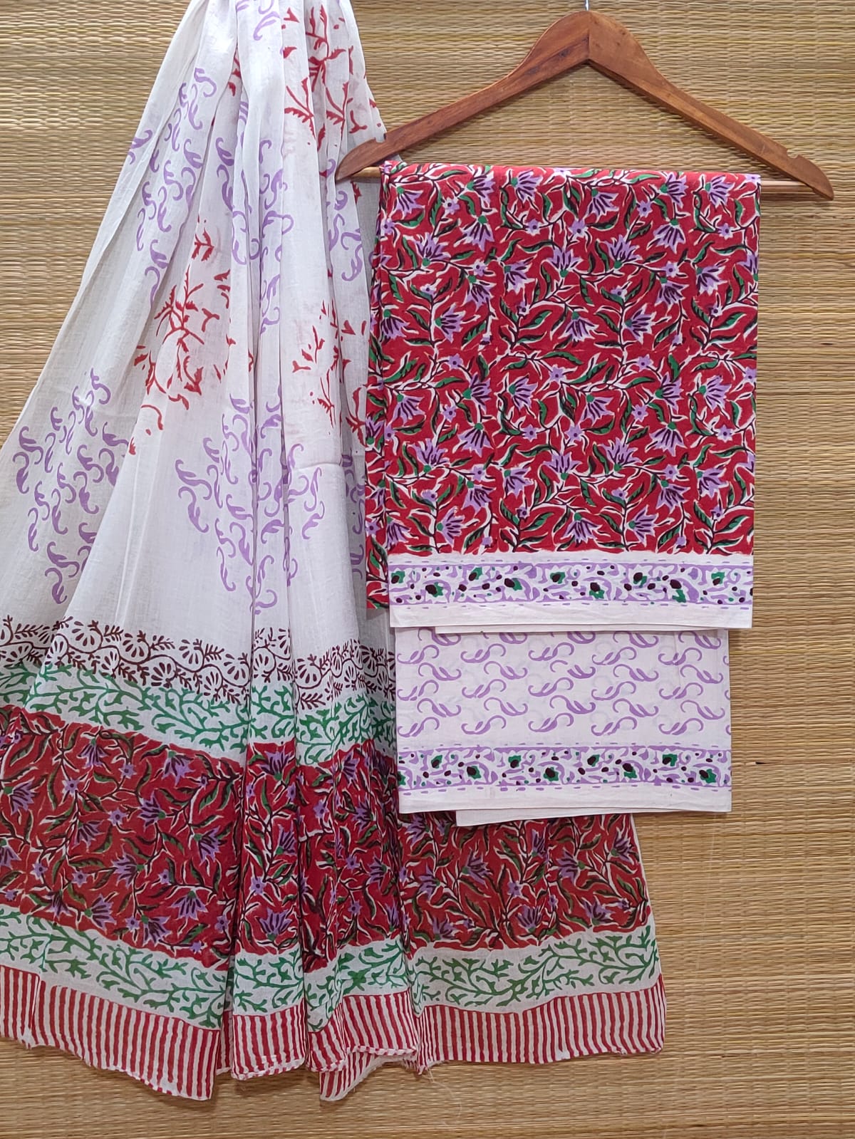 Cotton Salwar Suit set with cotton dupatta