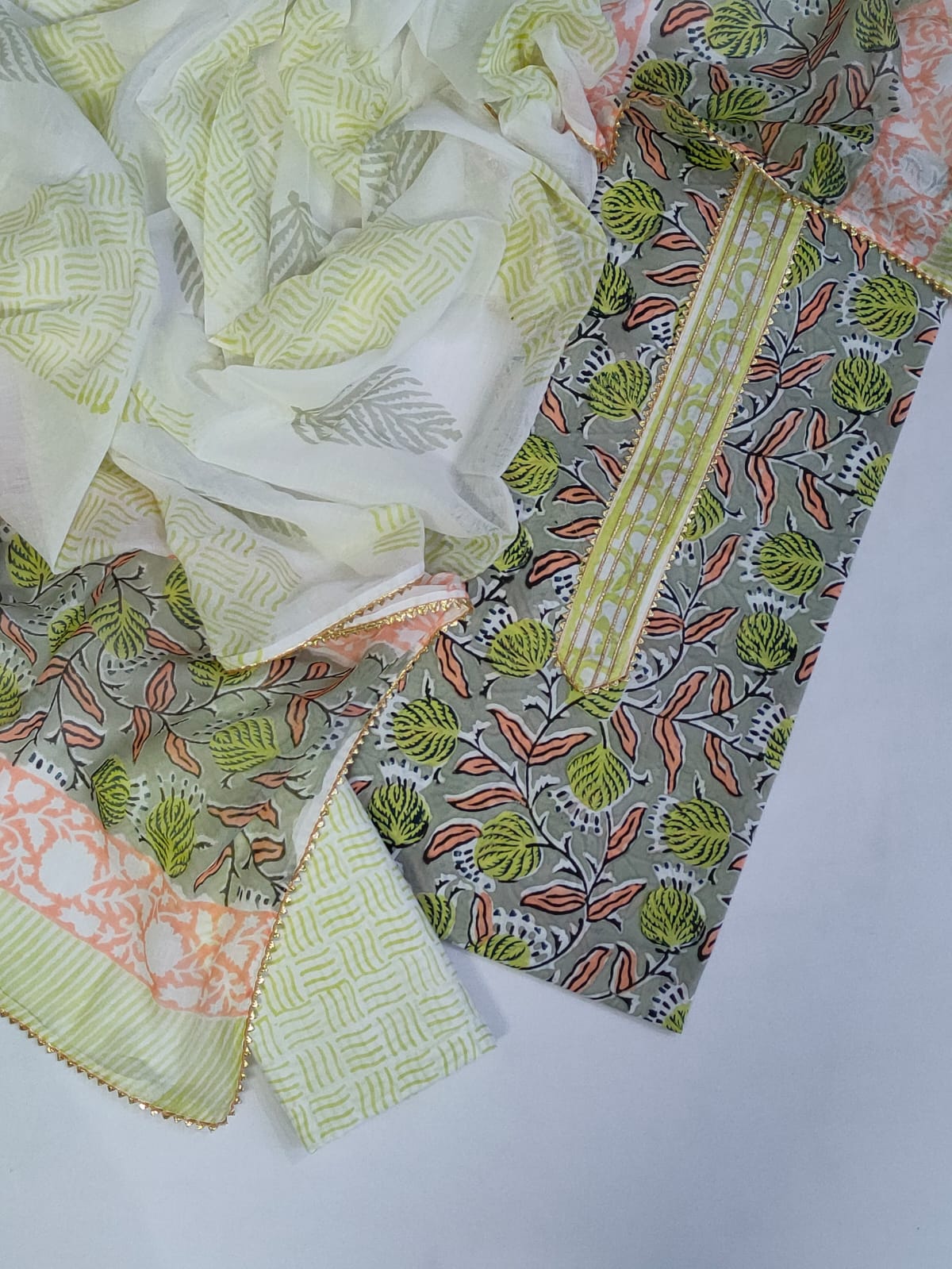 Gota patti work Cotton Salwar suit set