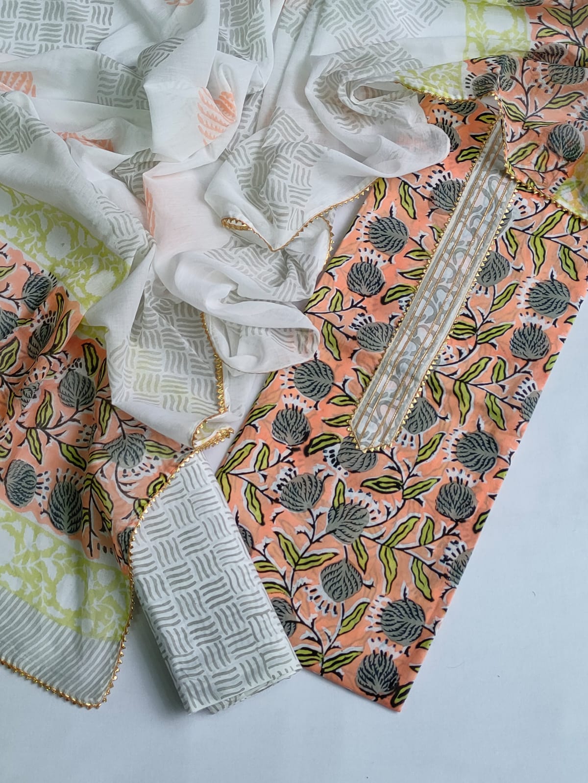 Gota patti work Cotton Salwar suit set