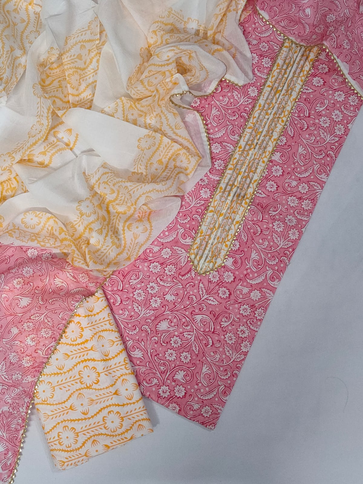 Gota patti work Cotton Salwar suit set