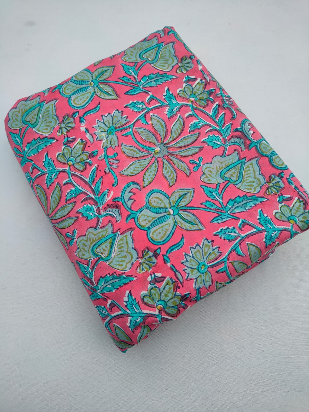 Hand Block Printed Pure Cotton Sanganeri Fabric - JBRMJ22