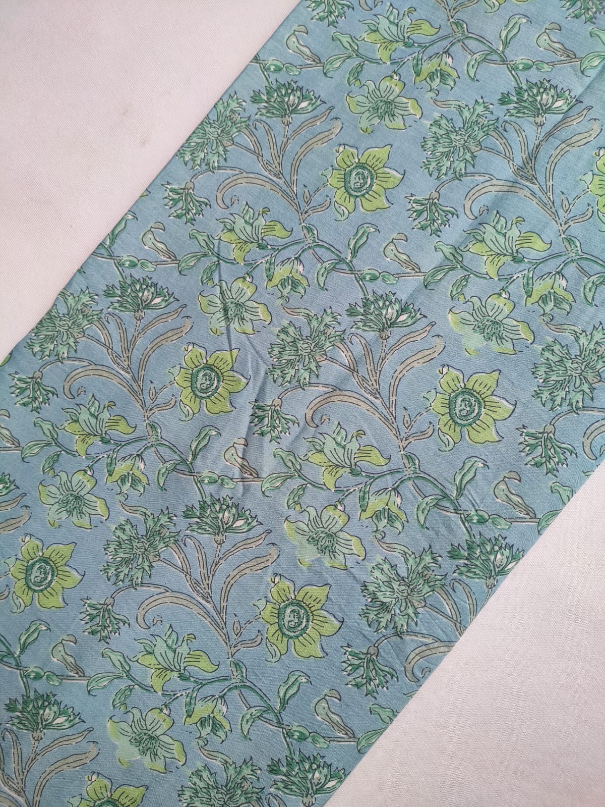 Pure Cotton Hand Block Printed Fabric - JBRKBT32