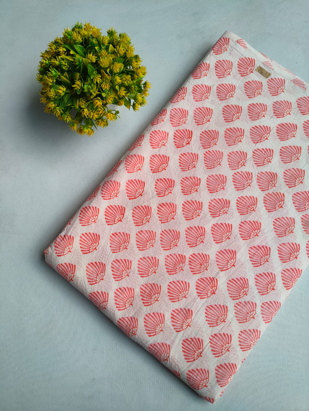 Pure Cotton Hand Block Printed Fabric - JBOR86