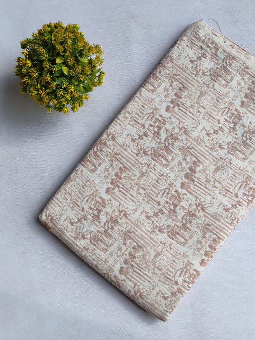 Hand Block Printed Pure Cotton Fabric In Running Length - JBRHS18