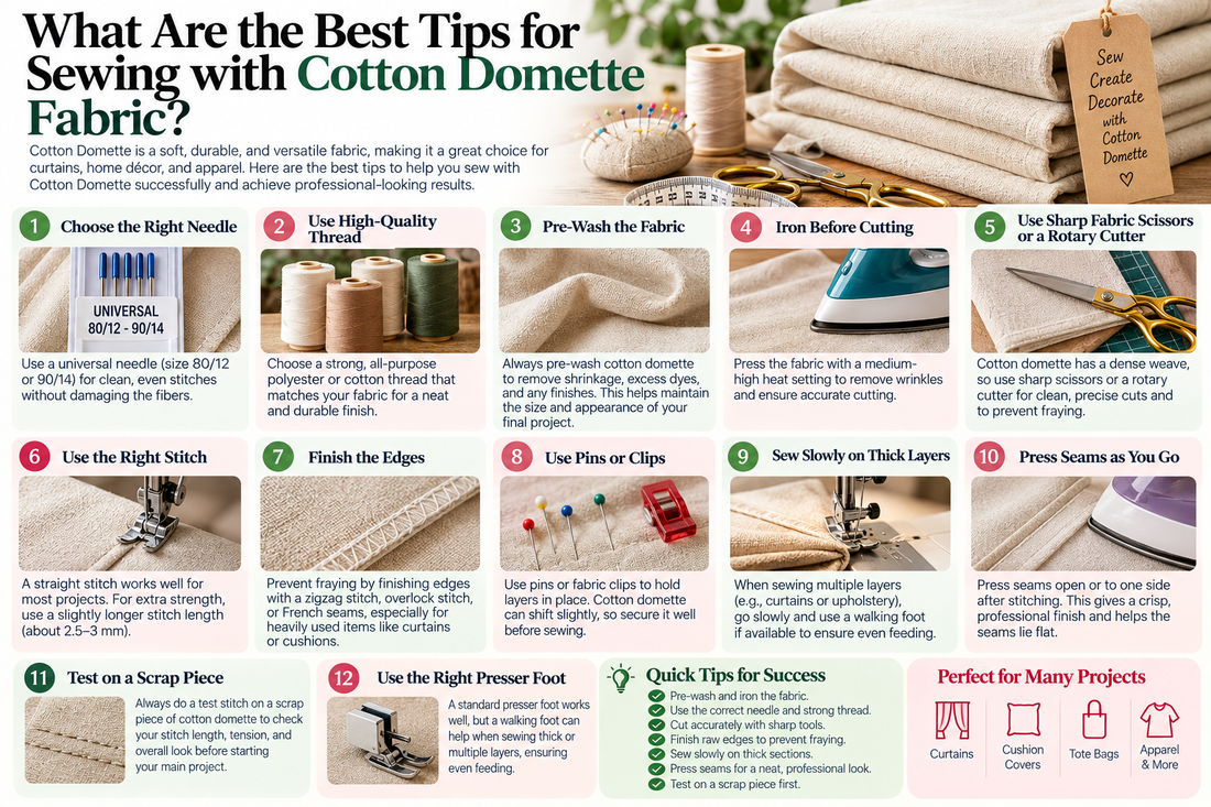What Are the Best Tips for Sewing with Cotton Domette Fabric?