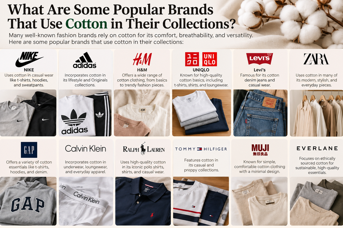 What Are Some Popular Brands That Use Cotton in Their Collections?