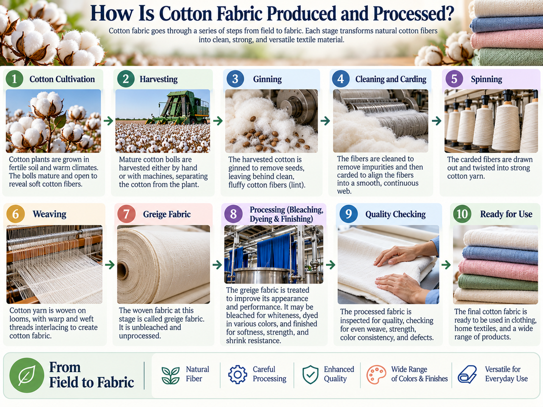 How Is Cotton Fabric Produced and Processed?