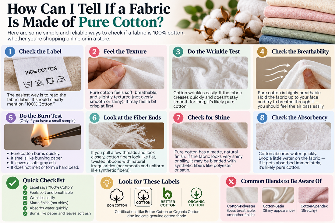 How Can I Tell If a Fabric Is Made of Pure Cotton?
