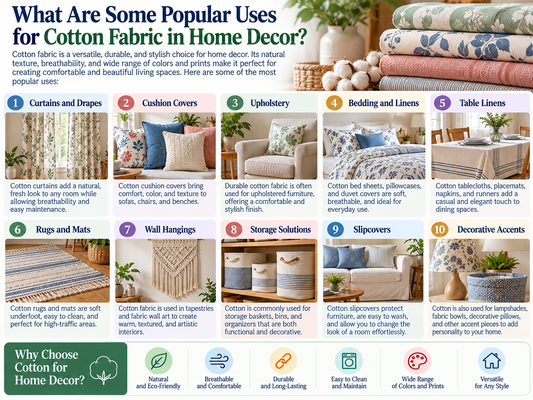 What Are Some Popular Uses for Cotton Fabric in Home Decor?