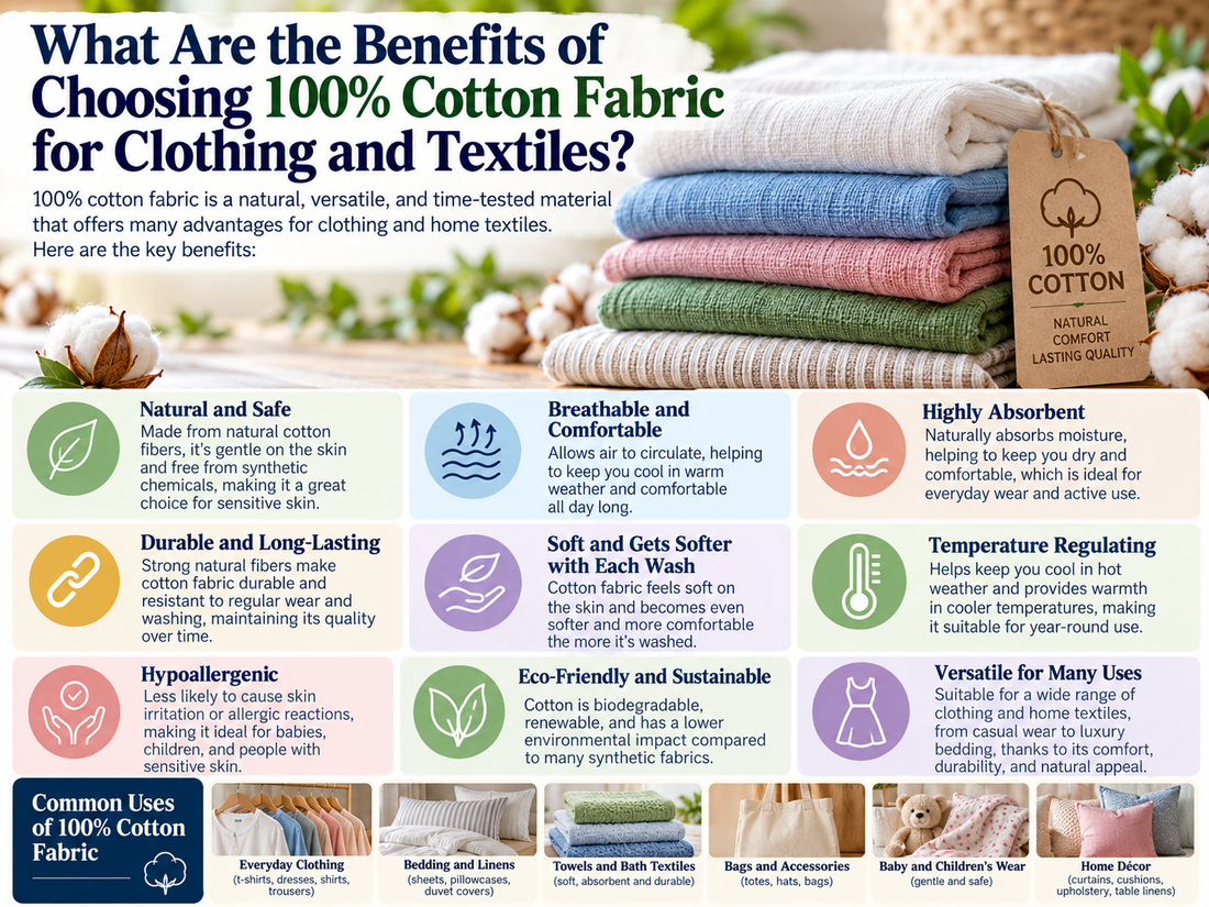 What Are the Benefits of Choosing 100% Cotton Fabric for Clothing and Textiles?