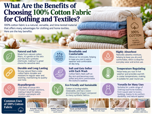 What Are the Benefits of Choosing 100% Cotton Fabric for Clothing and Textiles?