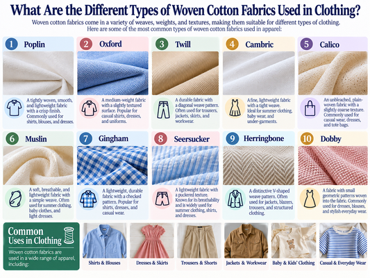 What Are the Different Types of Woven Cotton Fabrics Used in Clothing?