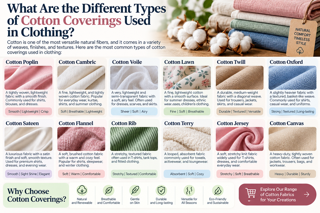 What Are the Different Types of Cotton Coverings Used in Clothing?