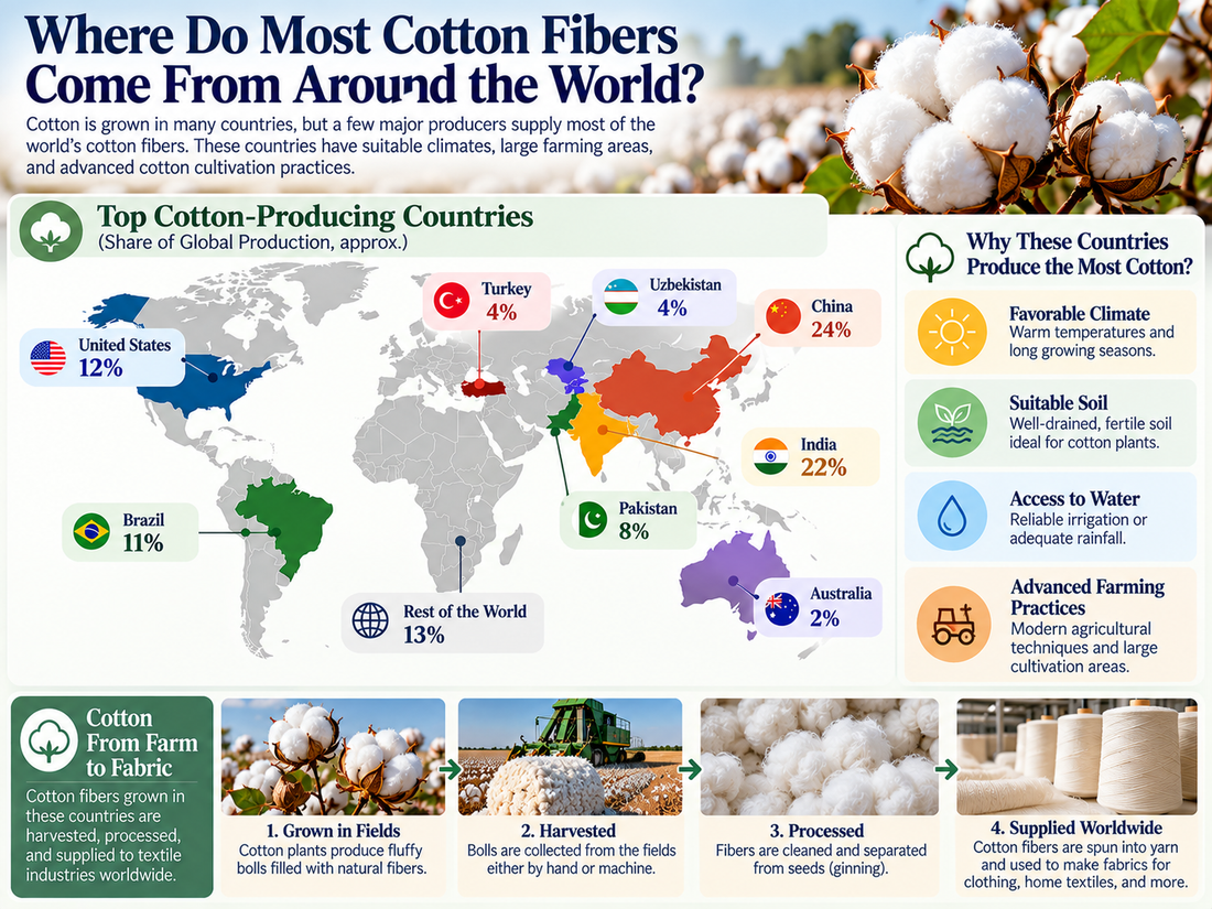 Where Do Most Cotton Fibers Come From Around the World?