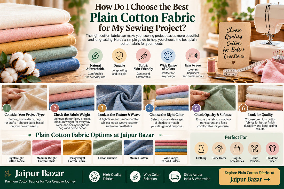 How Do I Choose the Best Plain Cotton Fabric for My Sewing Project?
