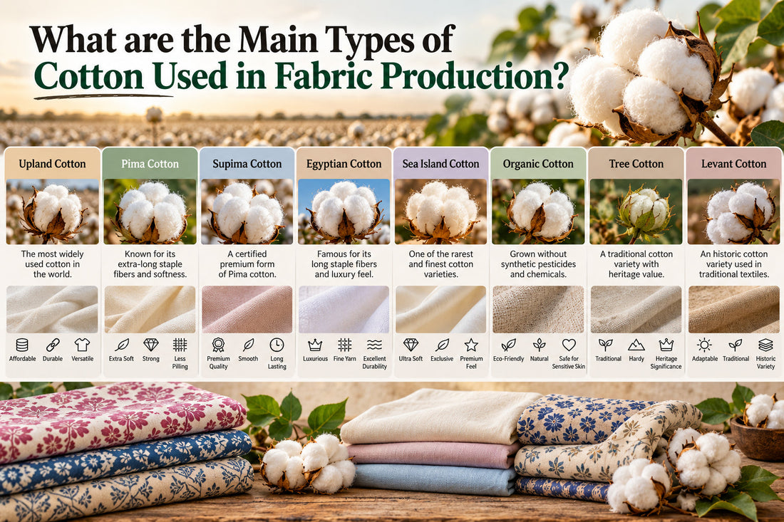 What Are the Main Types of Cotton Used in Fabric Production?
