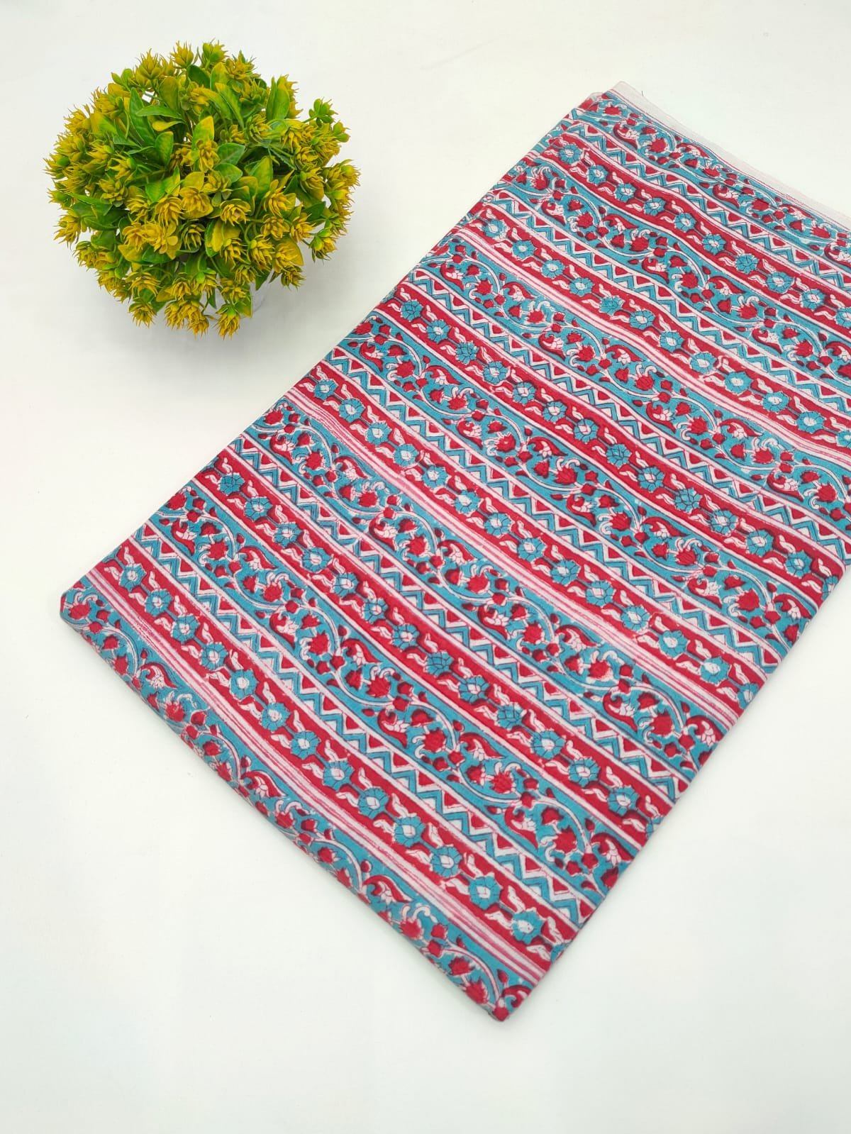 Block Printed Sanganeri Cotton Fabric
