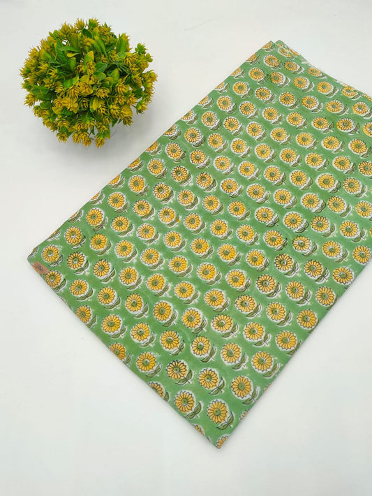 Block Printed Sanganeri Cotton Fabric