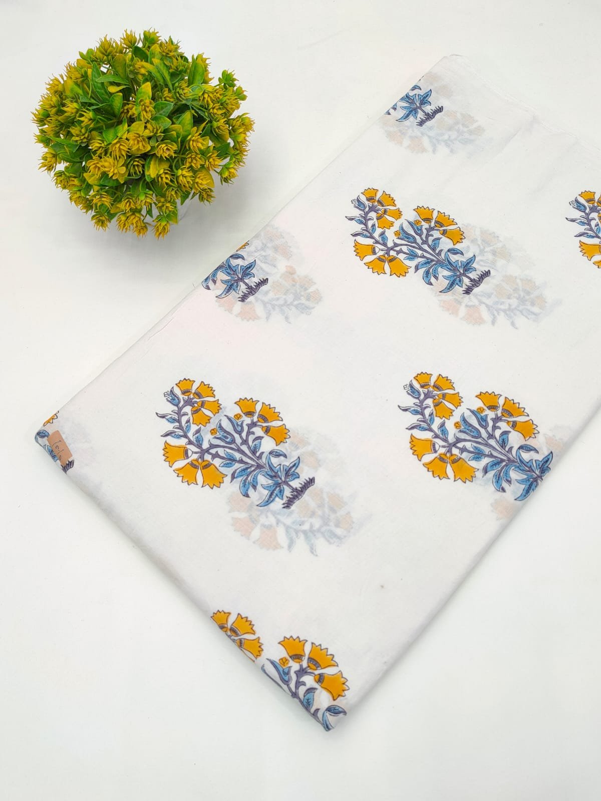 Block Printed Sanganeri Cotton Fabric