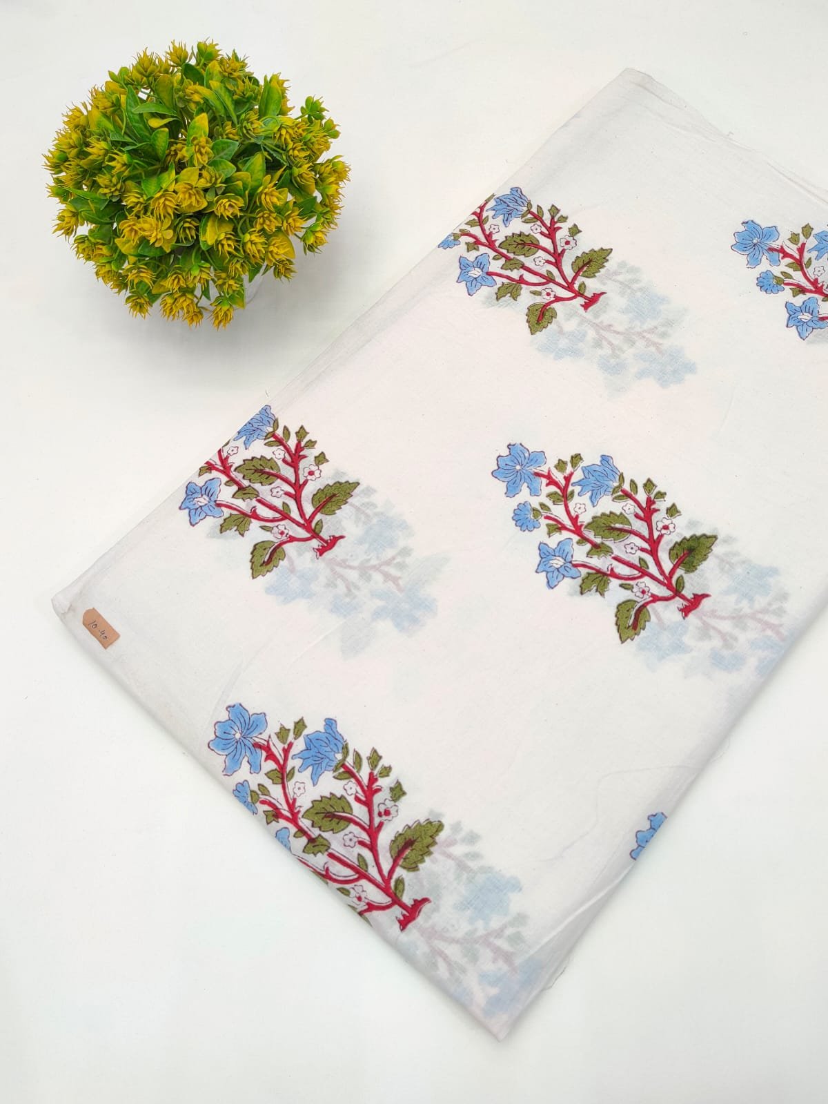 Block Printed Sanganeri Cotton Fabric