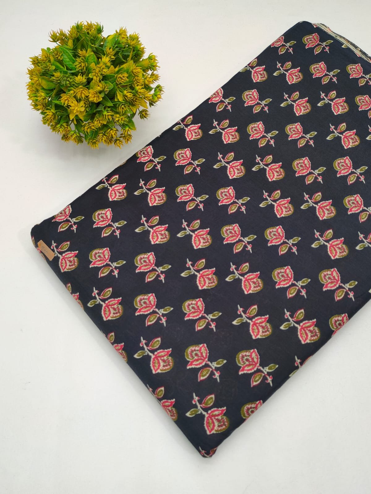 Cotton fabric dress material from sanganeri print with screen printing
