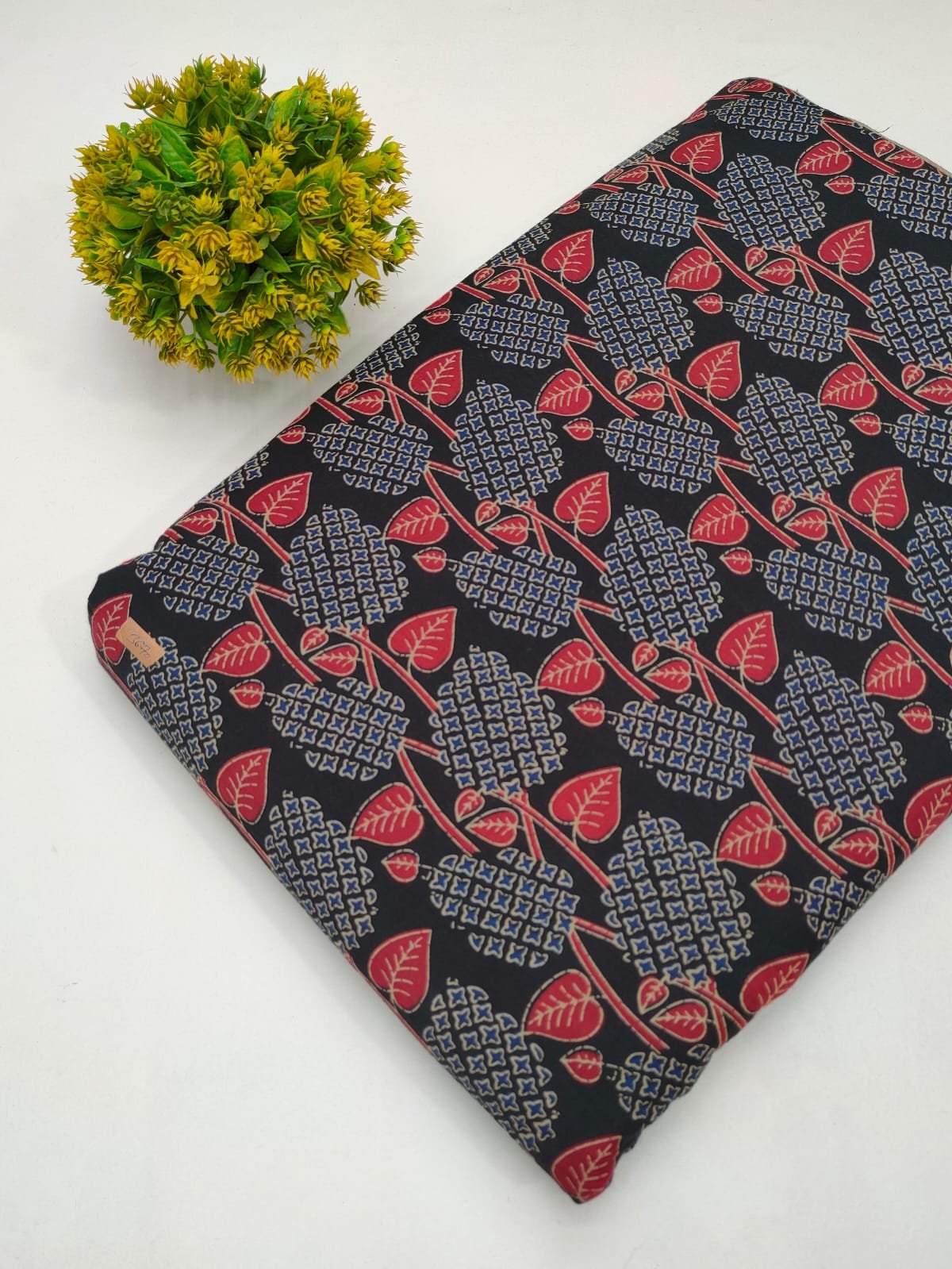 Cotton fabric dress material from sanganeri print with screen printing