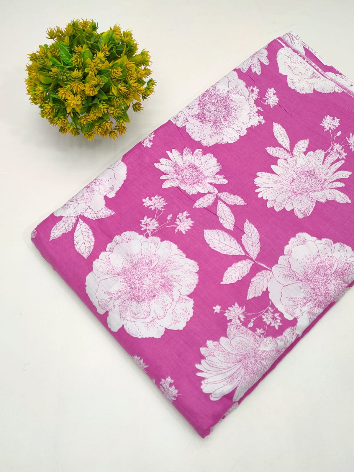 Cotton fabric dress material from sanganeri print with screen printing