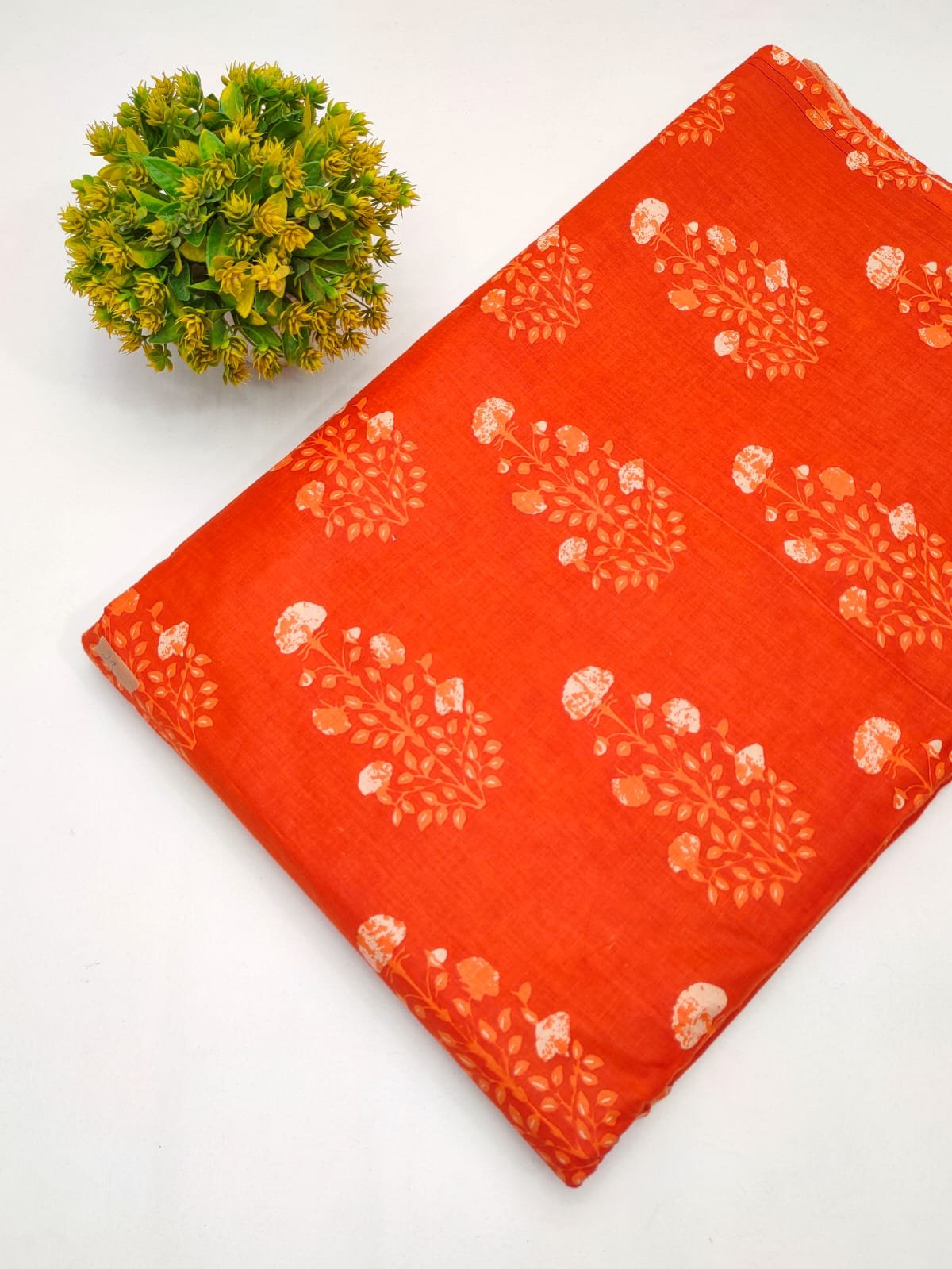 Cotton fabric dress material from sanganeri print with screen printing