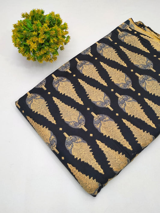 Cotton fabric dress material from sanganeri print with screen printing