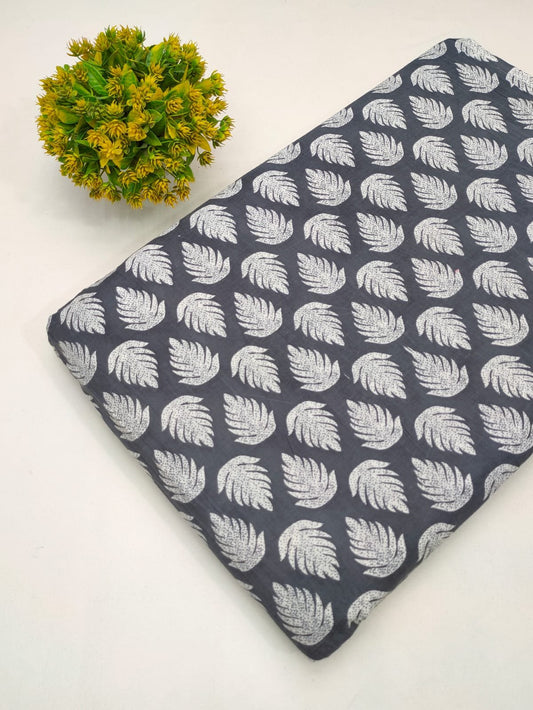 Cotton fabric dress material from sanganeri print with screen printing