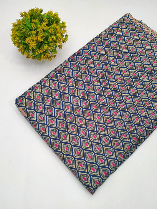 Cotton fabric dress material from sanganeri print with screen printing
