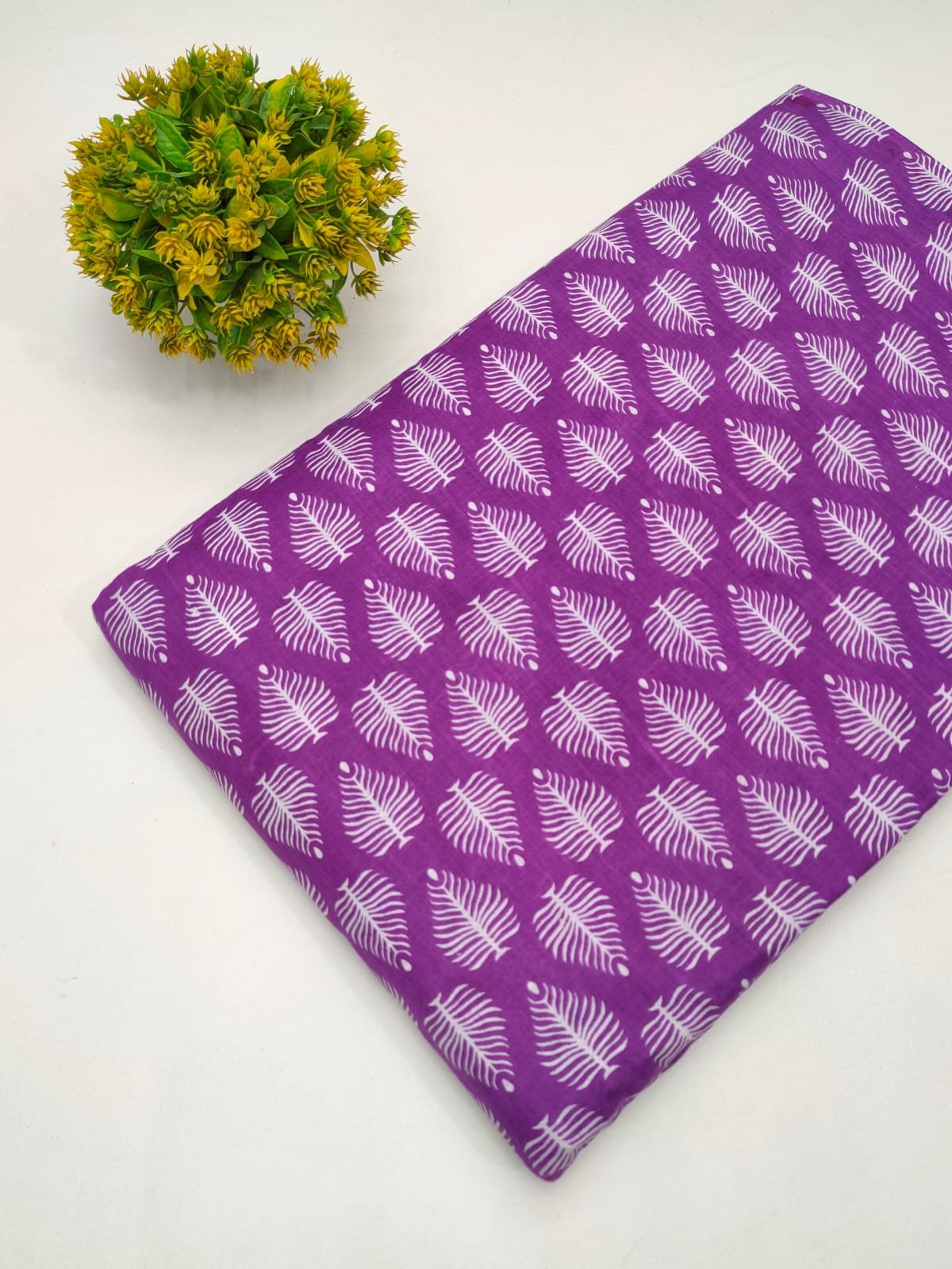 Cotton fabric dress material from sanganeri print with screen printing