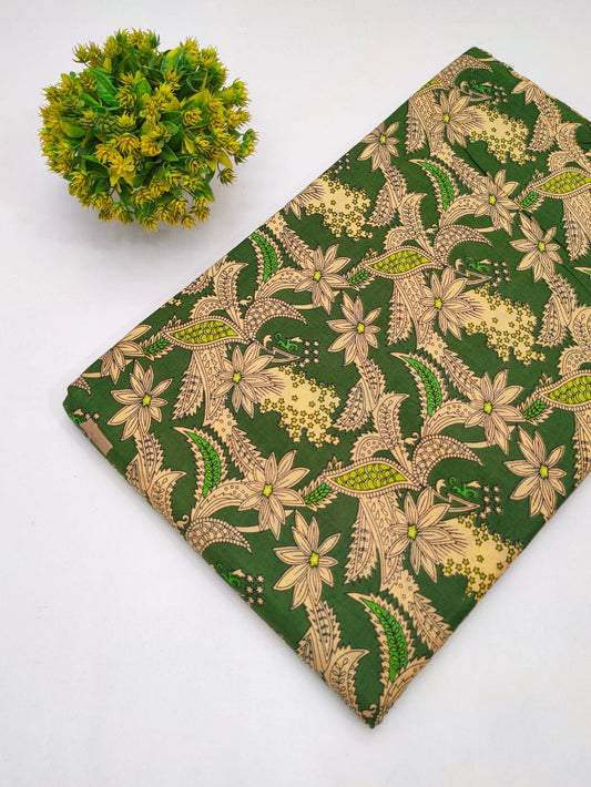 Cotton fabric dress material from sanganeri print with screen printing